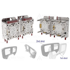 Plastic mould which 2 K mould